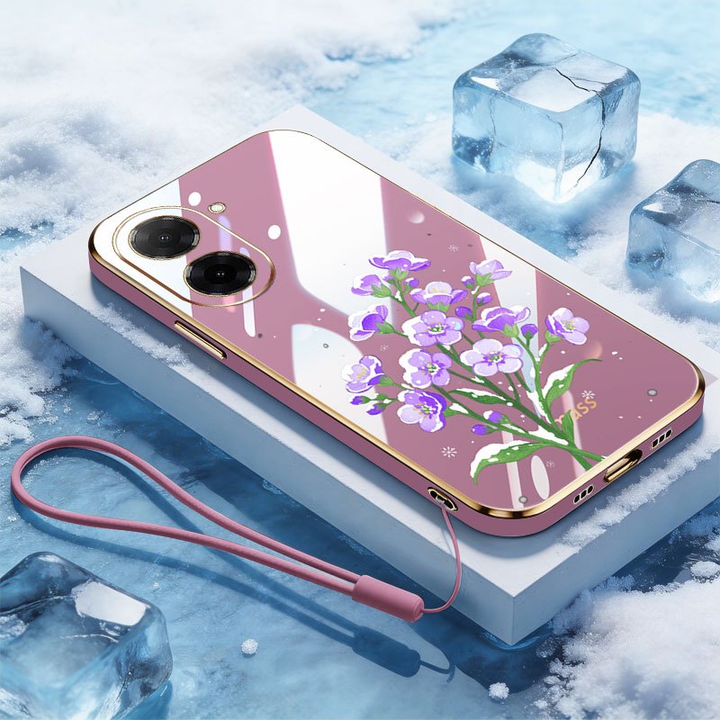 VRQR สําหรับ Xiaomi Redmi A5 4G Poco C71 ปลอก Elegant Potted Plant ฟรีเชือกแขวนโทรศัพท์ป้องกันกรณี