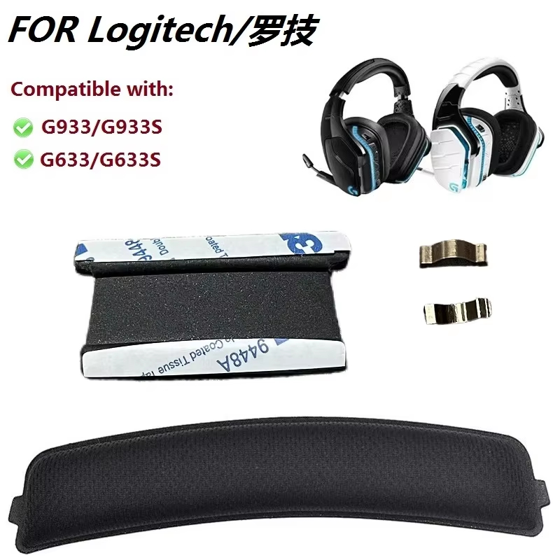 ชิ้นส่วนซ่อมอะไหล่เดิมสําหรับ G933 G933S G633 G633S เปลี่ยนหูฟัง เบาะรองศีรษะ ชิ้นโลหะ