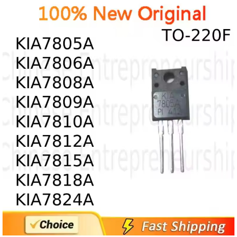 5PCS TO-220F KIA7805A KIA7806A KIA7808A KIA7809A KIA7810A7812A KIA7815A KIA7824A TO-220F 100% คุณภาพ