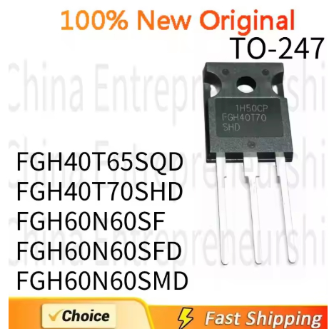 5 ชิ้น ถึง-247​ FGH40T65SQD FGH40T70SHD FGH60N60SF FGH60N60SFD FGH60N60SMD TO-247​ ทรานซิสเตอร์ IGBT