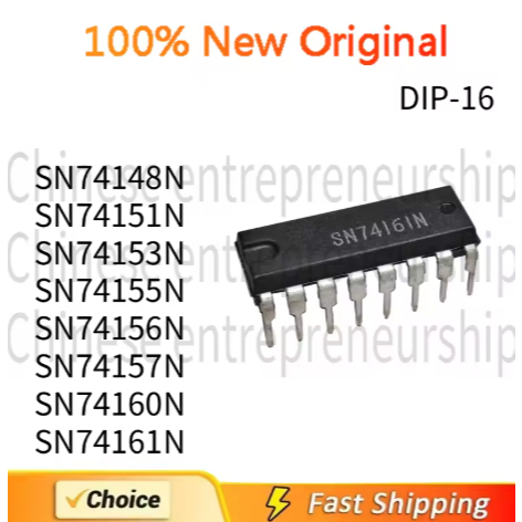 5PCS DIP16 SN74148N SN74151N SN74153N SN74155N SN74156N SN74157N SN74160N SN74161N IC CHIP 100% คุณภ