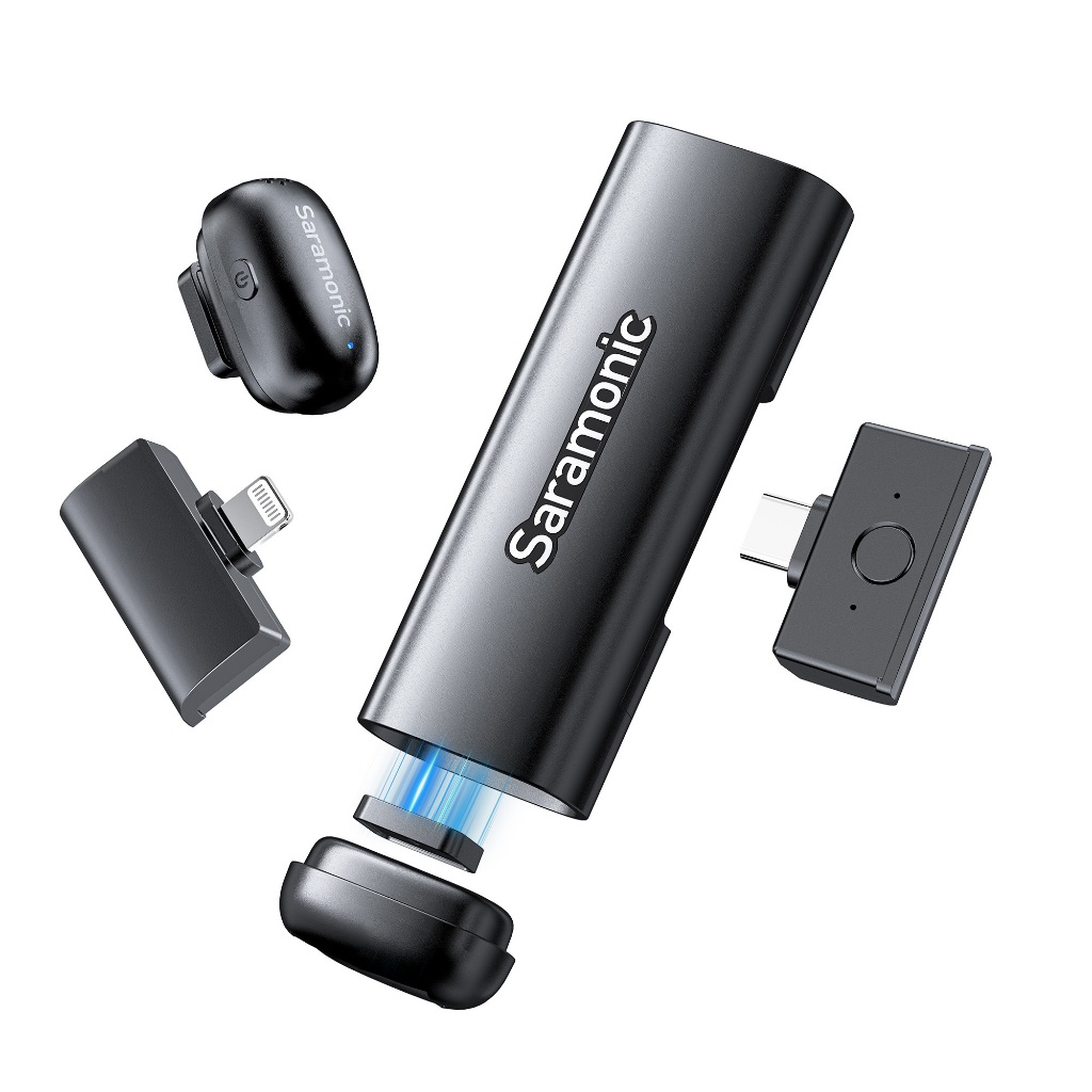 Saramonic Air SE ไมโครโฟนไร้สาย AI-Powered Noise Cancelling Mic Mic สําหรับ Vlogging iPhone Android