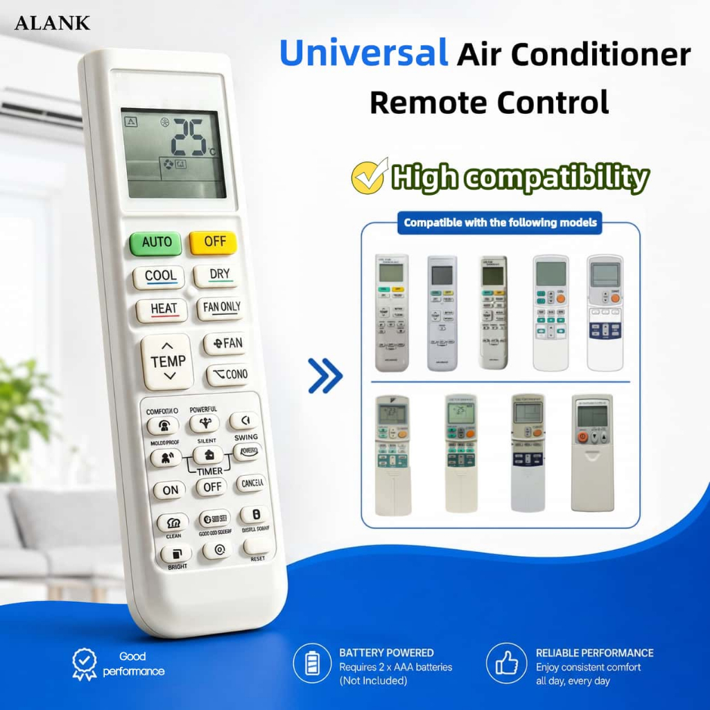 ALANK use for Daikin รีโมทแอร์ รีโมท รีโมทแอร์รีโมทอเนกประสงค์，รองรับแอร์แยกส่วน