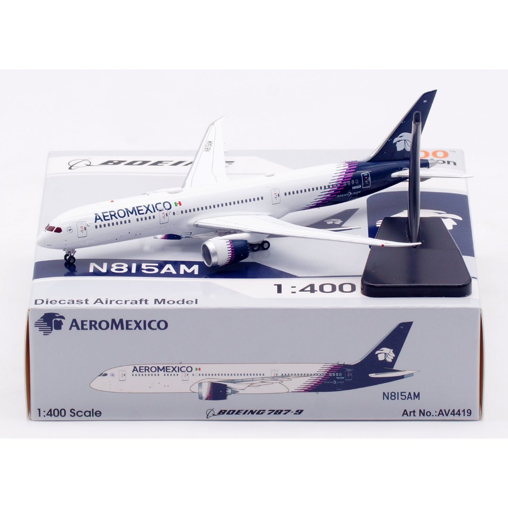 AV4419 Alloy Collectible Plane Gift Aviation 1:400 Aeroméxico Airlines Boe B787-9 "Dreamliner" Dieca