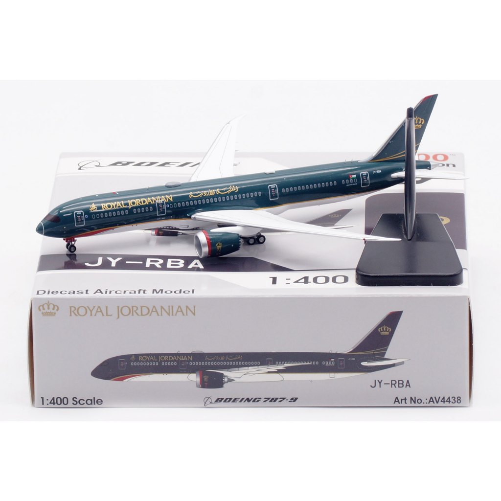 AV4438 Alloy Collectible Plane Gift Aviation 1:400 Royal Jordanian Boe B787-9 "Dreamliner" Diecast A