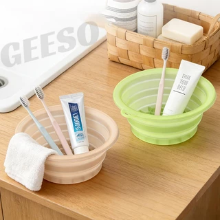 GEESO อ่างล้างหน้าซิลิโคนพับได้ Face Ice Bath พกพาง่าย กระชับผิวหน้า ทำความสะอาดผิวหน้าได้ Foldable Silicone Face Ice Bath Bowl Portable Skin Tightening Facial Cleansing Basin 折叠冰敷脸盆