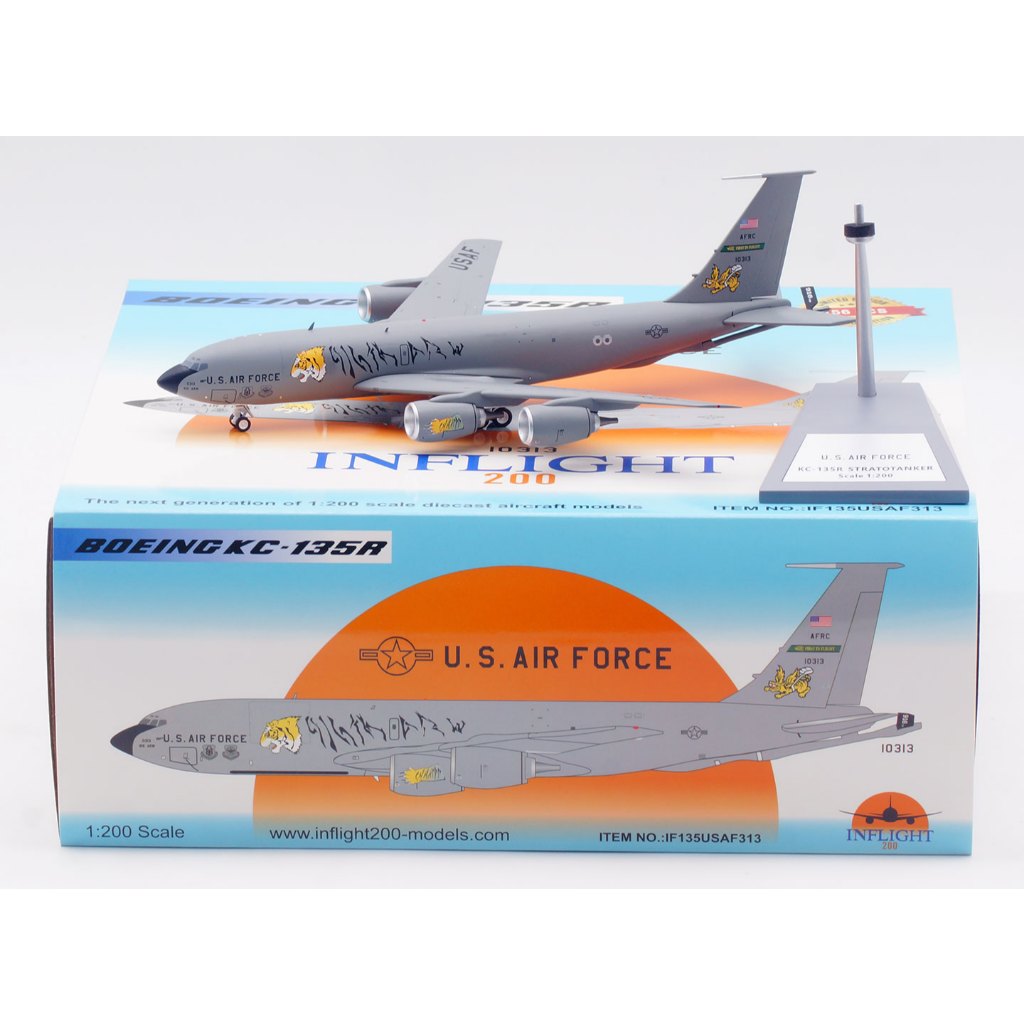 IF135USAF313 โลหะผสมสะสมเครื่องบินของขวัญ INFLIGHT 1:200 USA Air Force Boeing KC-135R Diecast เครื่อ
