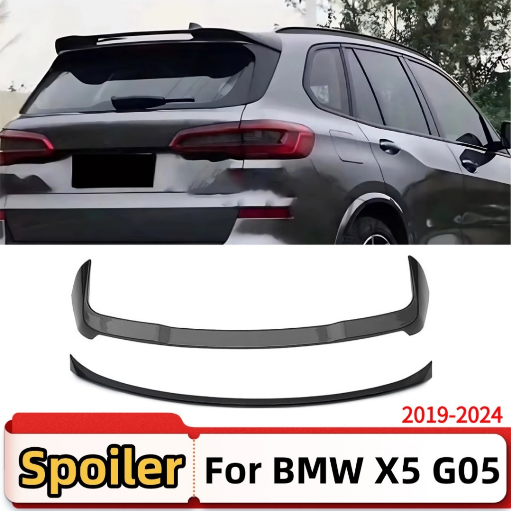 ด้านหลังสปอยเลอร์หลังคา Wing Air Dam Deflector Airfoil สําหรับ BMW X5 G05 2019-2024 Tuning Glossy Bl