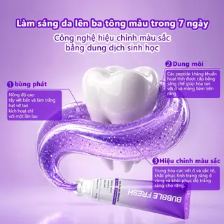 BUBBLE FRESH ยาสีฟัน กลิ่นเสาวรสมินต์ 100 กรัม ปกป้องเหงือก ลมหายใจหอมสดชื่น ดูแลช่องปาก ป้องกันฟันผุ ทําความสะอาดช่องปากอย่างล้ําลึก