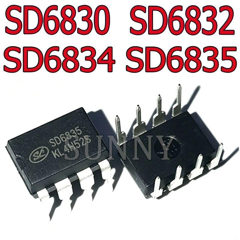 5PCS ยี่ห้อใหม่ SD6830 SD6832 SD6834 SD6835 ปลั๊กตรง 8 Pin DIP8 ชิป IC