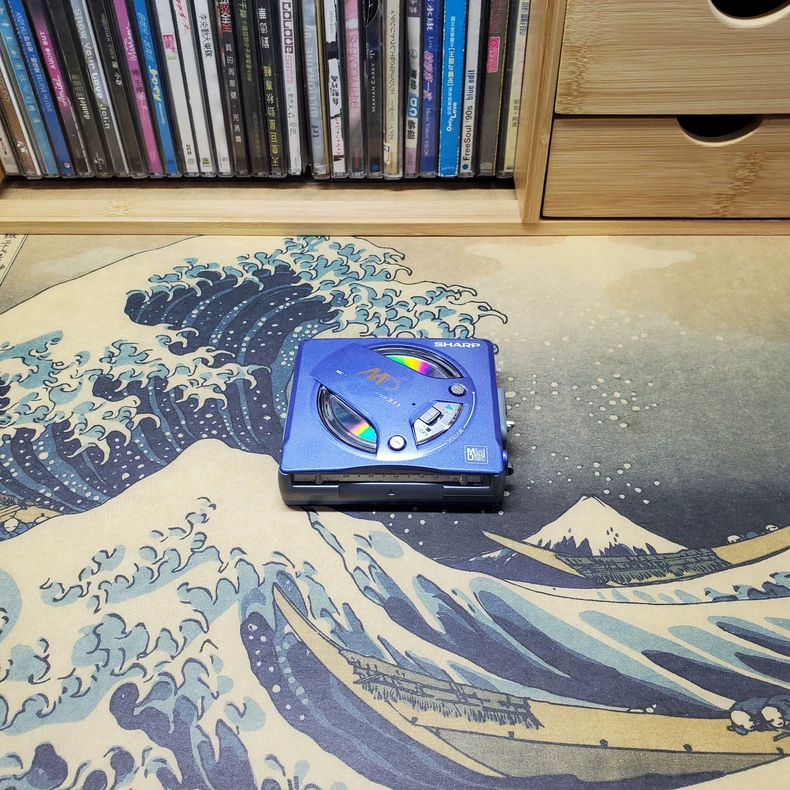 Sharp MD-SS311 Portable MD Player – สีฟ้า เวอร์ชั่นญี่ปุ่น #VintageAudio #MDPlayer #Sharp