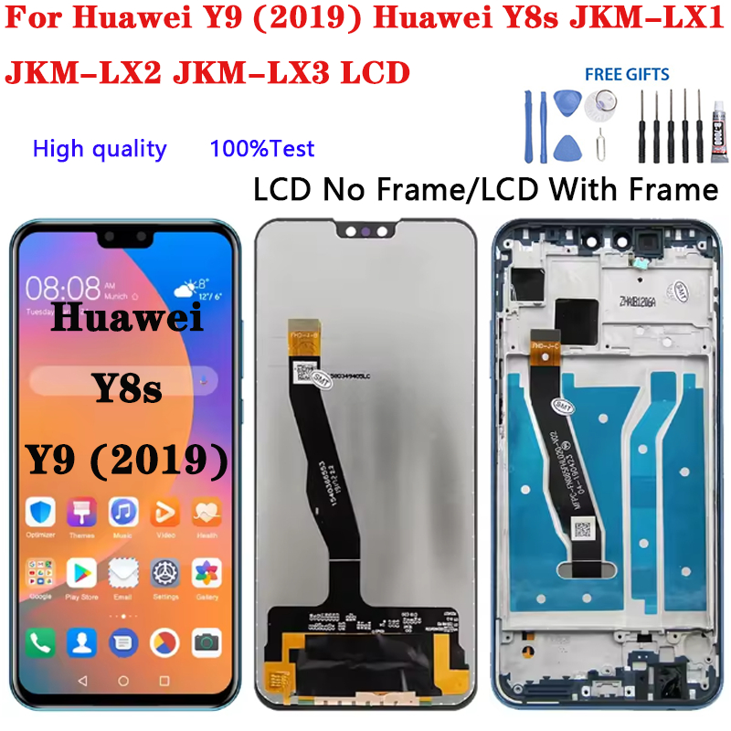สําหรับ Huawei Y9 (2019) Y8s JKM-LX1 JKM-LX2 JKM-LX3 จอแสดงผล LCD Touch Screen Digitizer Assembly เป