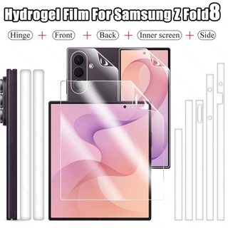 Fold8 ฟิล์มไฮโดรเจลสําหรับ Samsung Galaxy Z พับ 8 7 6 5 4 3 5G ด้านข้าง Soft HD บานพับป้องกัน Soft Anti-scratch ป้องกันหน้าจอสําหรับ ZFold8 Ultra Fold7 สติกเกอร์