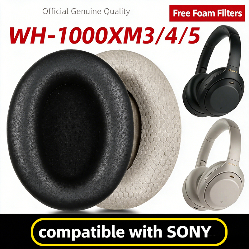 หูฟังหมอนหูฟังสําหรับ Sony WH-1000XM5/1000XM4/1000XM3 (1 คู่)