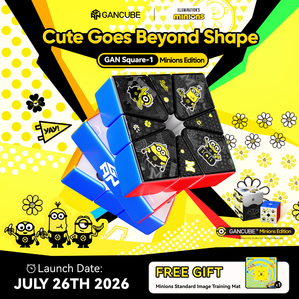 GAN SQ1 Minions Edition Matte Speed Cube Alien Cube ของเล่นปริศนาการศึกษาสําหรับเด็กฝึก