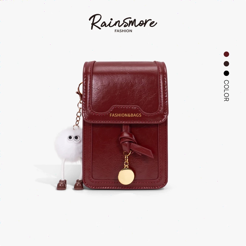 RAINSMORE-กระเป๋าสะพายข้าง วินเทจ ทันสมัย สำหรับผู้หญิง สไตล์เล็กๆหายาก แฟชั่นสบายๆ กระเป๋าสี่เหลี่ยมเล็ก มีระดับ สำหรับไปทำงาน รุ่นใหม่ล่าสุด ฤดูหนาว 2025