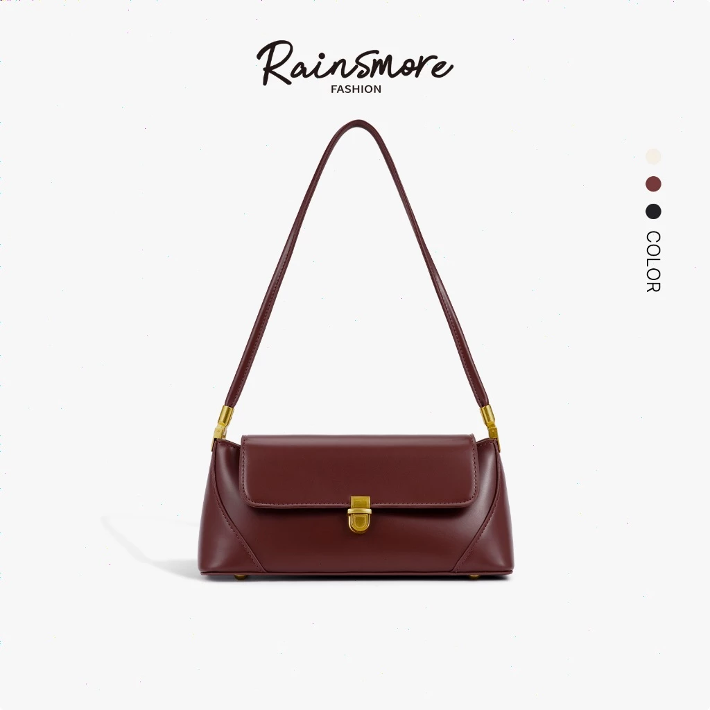 Rainsmore-2025 กระเป๋าทรง Baguette สไตล์เรโทร หรูหรา เหมาะสำหรับออกเดทและช้อปปิ้ง