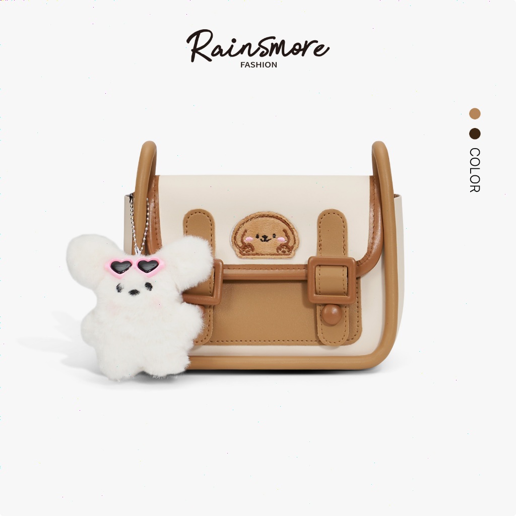 RAINSMORE กระเป๋าสะพายข้าง งานสีตัดกัน น่ารัก สไตล์วินเทจ ทันสมัย มีคุณภาพ สไตล์เล็กๆหายาก สำหรับฤดูร้อนและฤดูใบไม้ผลิ ใหม่ล่าสุด 2025