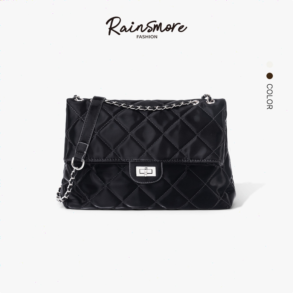 RAINSMORE - กระเป๋าถือสุภาพสตรี แบบคล้องไหล่ พกพาสะดวก ดีไซน์เรียบหรู เหมาะสำหรับทุกโอกาส