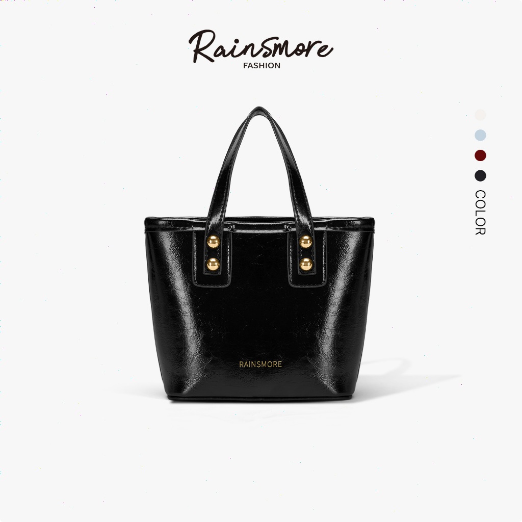 RAINSMORE กระเป๋าสะพายข้างวินเทจ กระเป๋าไปทำงานสไตล์มินิมอล คุณภาพสูง ใส่ของได้เยอะ ใช้ได้ทุกวัน