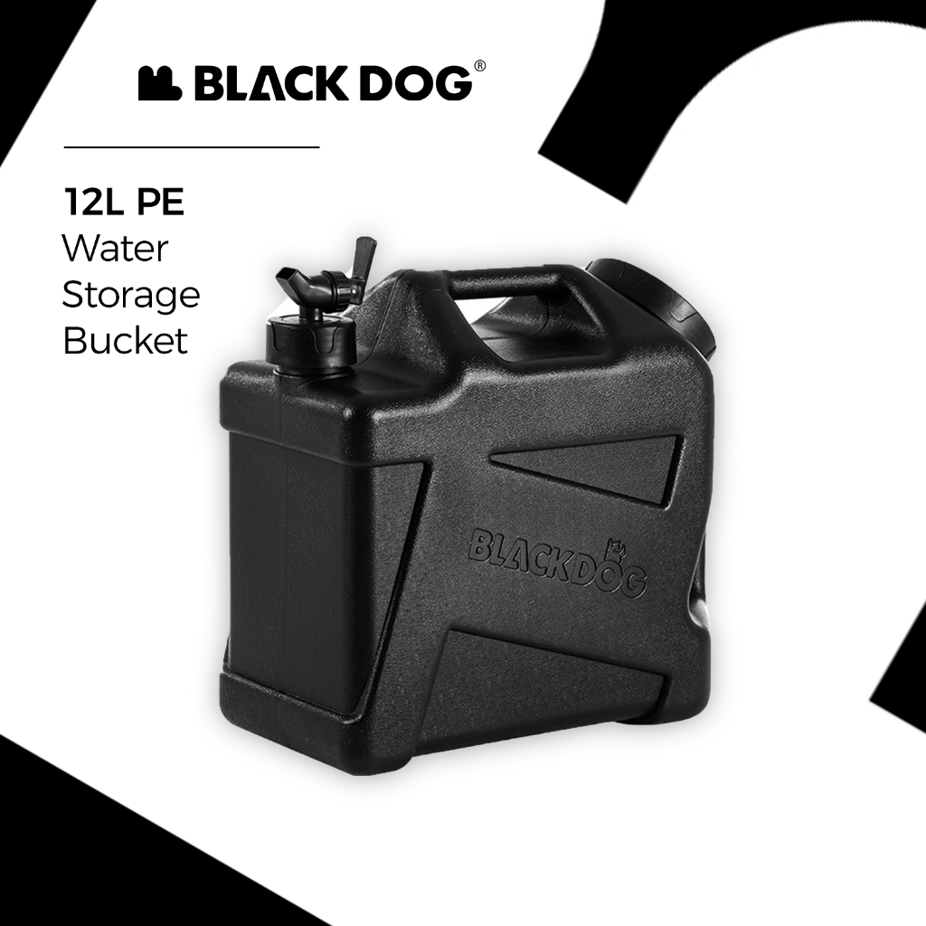 BLACKDOG ถังน้ำแคมป์ปิ้ง ภาชนะเก็บอาหาร วัสดุเกรดอาหาร ความจุ 12 ลิตร พกพาสะดวก สำหรับเดินทางกลางแจ้ง