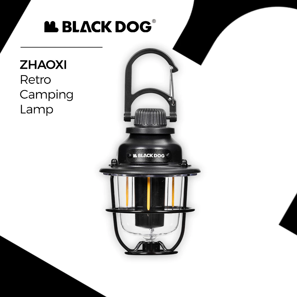 BLACKDOG ไฟเต็นท์แคมป์ปิ้ง กันน้ำ แบตเตอรี่ทน แบบวินเทจ สำหรับปิกนิก สวน ชายหาด