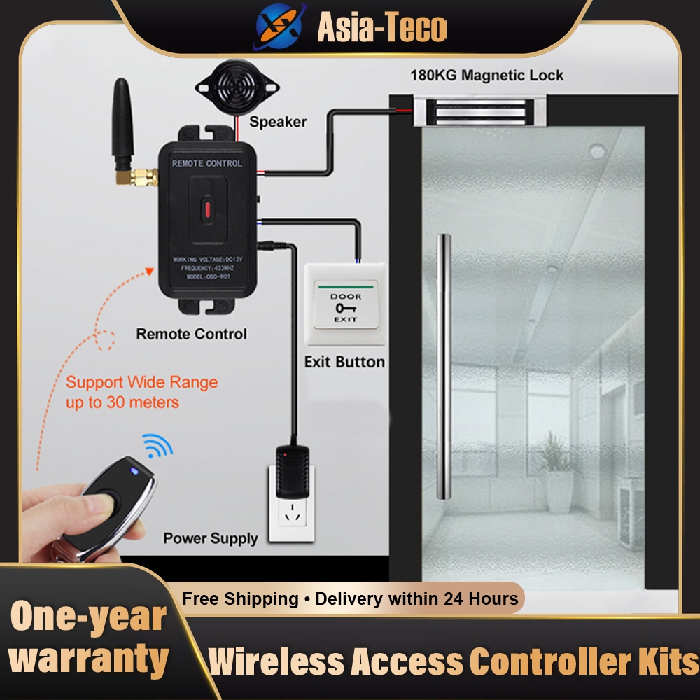 Tuya Wifi และ 433Mhz รีโมทคอนโทรลชุดประตูระบบ Access Controller พร้อมล็อคสนับสนุนรีเลย์เวลา 0/5/10s 
