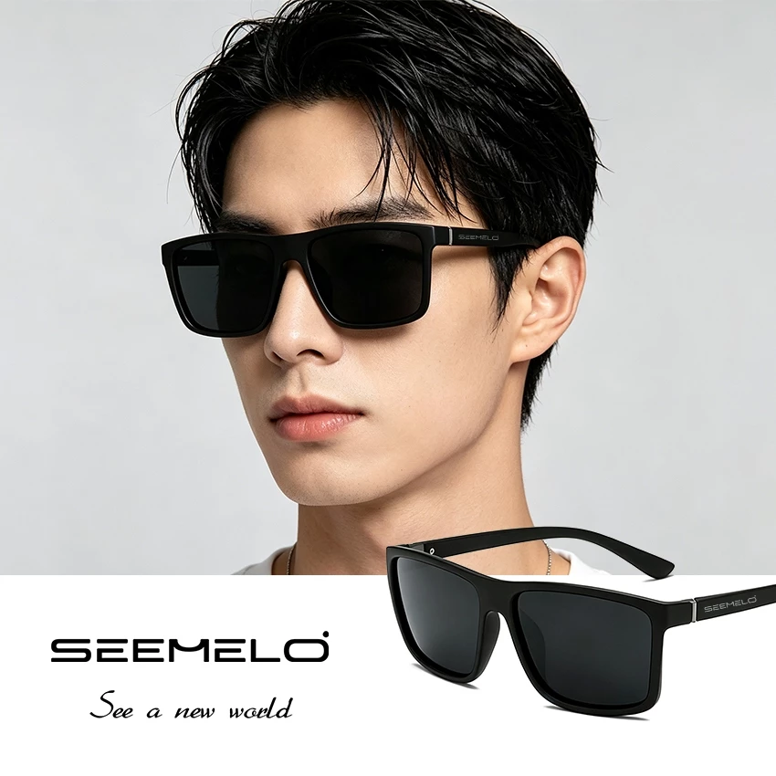 SEEMELO ผู้ชายแว่นตากันแดดแว่นตาขับรถแว่นตากีฬากลางแจ้ง ยูวี400 น้ําหนักเบาสะอาด วิสัยทัศน์ กันแดดขี่จักรยานขี่วิ่