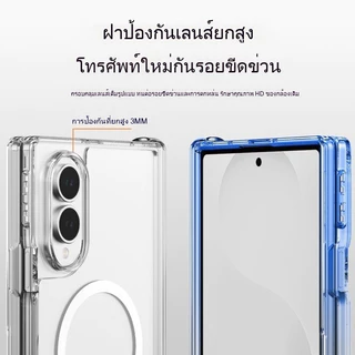 Clear TPU + PC Dual Layer Magnetic บานพับเต็มรูปแบบกันกระแทกสําหรับ Samsung Galaxy Z Fold8 กว้าง