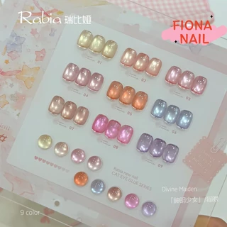 พร้อมส่ง RABIA 9 สี สีเจลแคทอาย 9 สี ✨ สีเจลแคทอายเนื้อซาติน + เจลแคทอายลูกแก้ว เซ็ตใหม่ โทนสวยละมุน แถมชาร์ทสี
