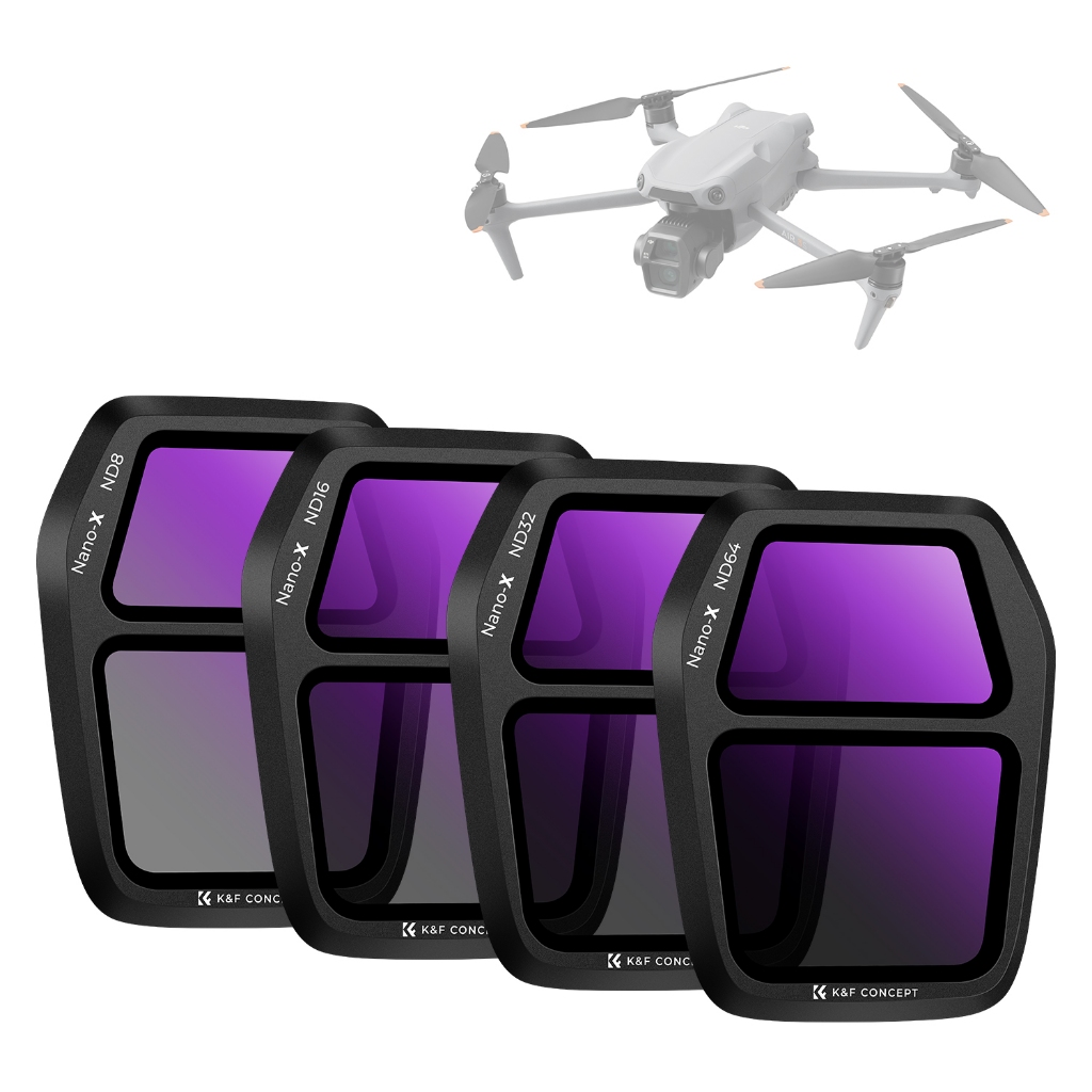 K&F CONCEPT, เหมาะสําหรับตัวกรองกล้อง DJI Air 3S, CPL+ND8+ND16+ND32+ND64 ตัวกรองกล้องโพลารอยด์ความหน