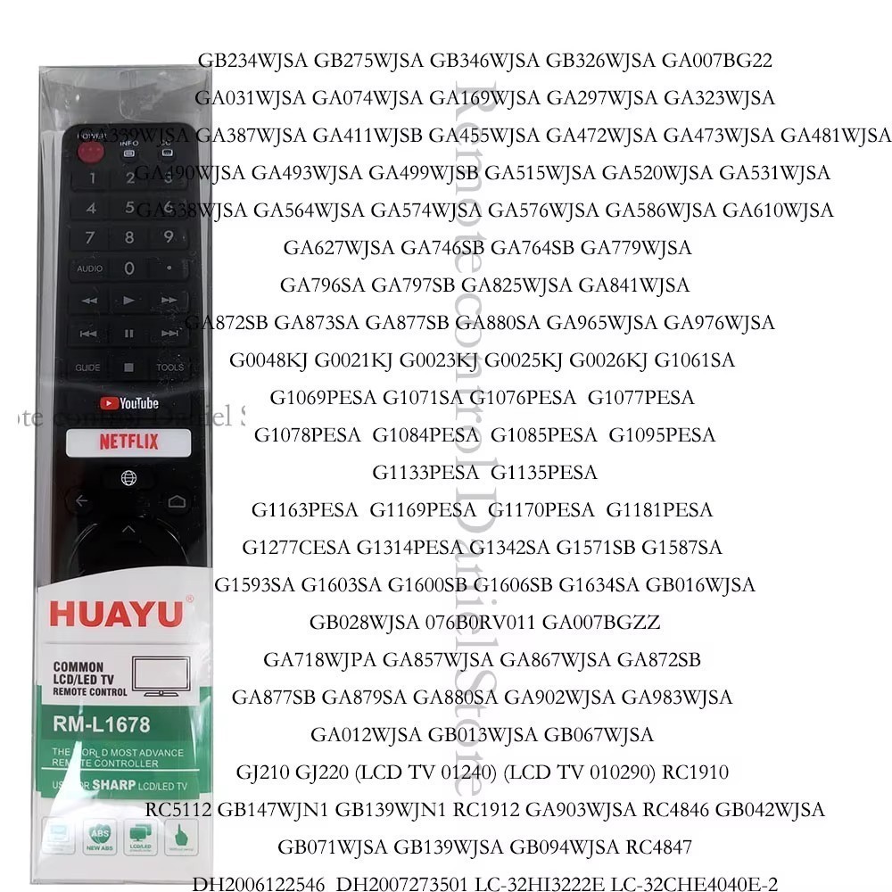 RM-L1678 เหมาะสําหรับ Sharp TV รีโมทคอนโทรลอินฟราเรด GB234WJSA GB346WJSA GA455WJSA GB139WJSA GB234WJ