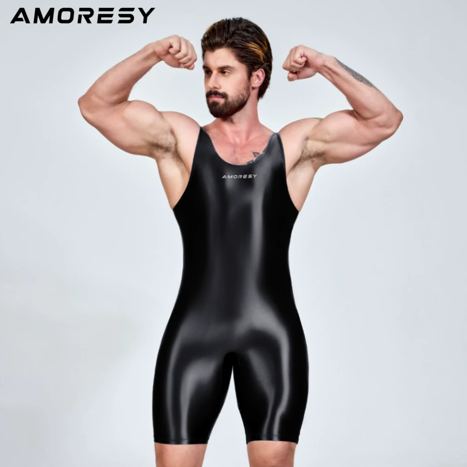 AMORESY Helion Series เสื้อกล้ามออกกําลังกาย – ชุดบอดี้สูทกีฬาเซ็กซี่สําหรับผู้ชายรุ่นบริสุทธิ์