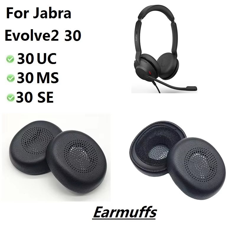 แผ่นรองหูฟังสําหรับ Jabra Evolve2 30 SE MS/UC/Connect 4h หูฟังเปลี่ยน 30SE 30MS 30UC ที่ปิด แผ่นรองห