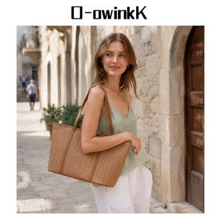 O-owinkK Stranda Bag กระเป๋าสะพายผ้าใบผู้หญิง ความจุใหญ่ ทนทาน สีสดสวย ไม่เปื้อนง่าย