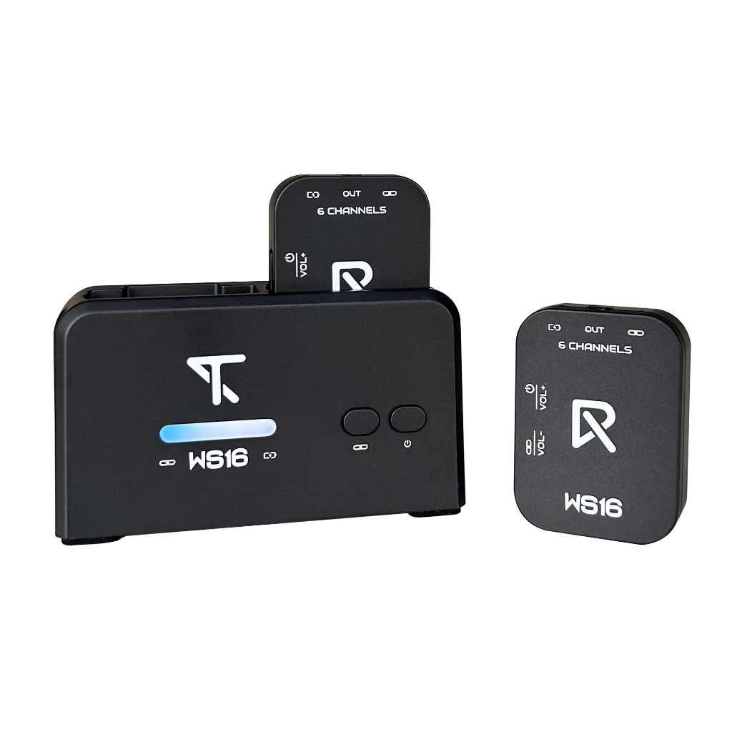 (TH 24H Shipping) EROK WS16 5.8GHz ระบบมอนิเตอร์อินเอียร์ไร้สาย, เครื่องส่งสัญญาณและตัวรับสัญญาณ IEM สเตอริโอ 24 บิต/48kHz, 8.9ms Latency ต่ํา