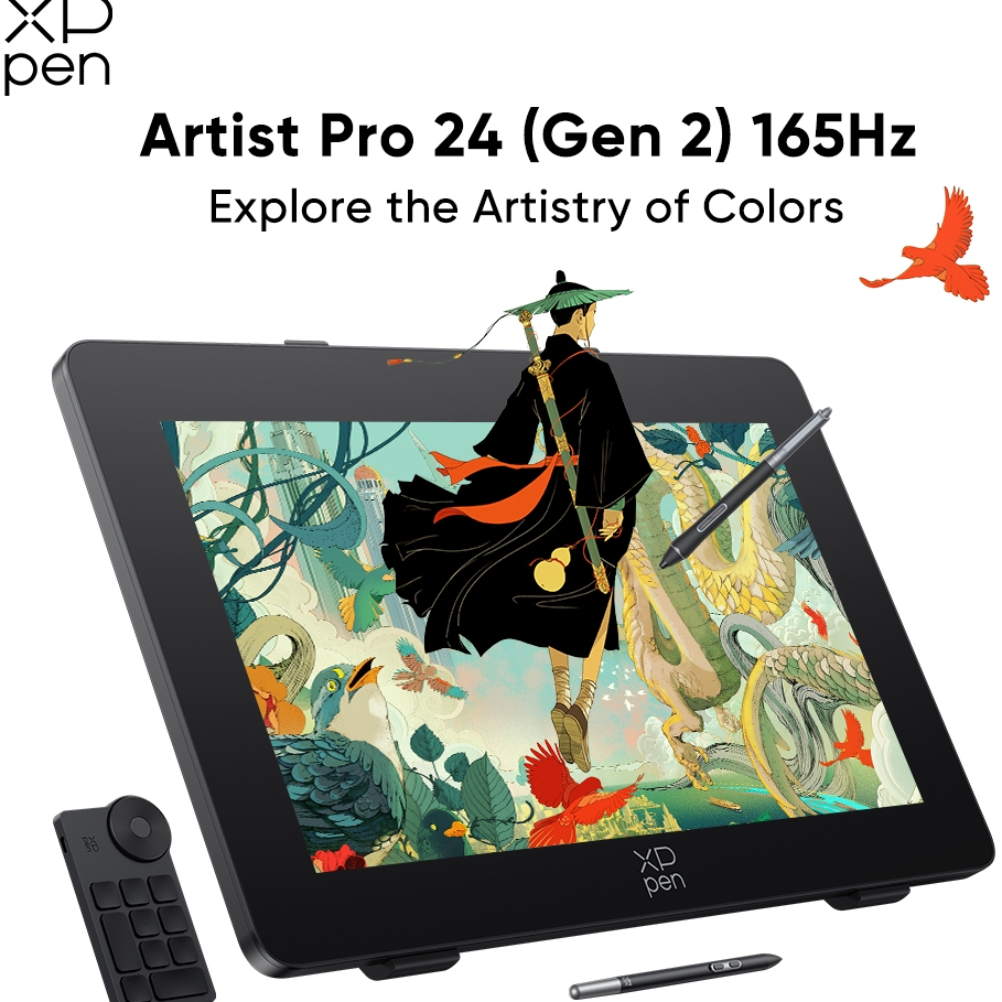 XPPen Artist Pro 24 Gen2 165HZ จอแสดงผลการวาดภาพ 2.5K ปากกาพร้อมความดันปากกา 16K (23.8 นิ้ว)
