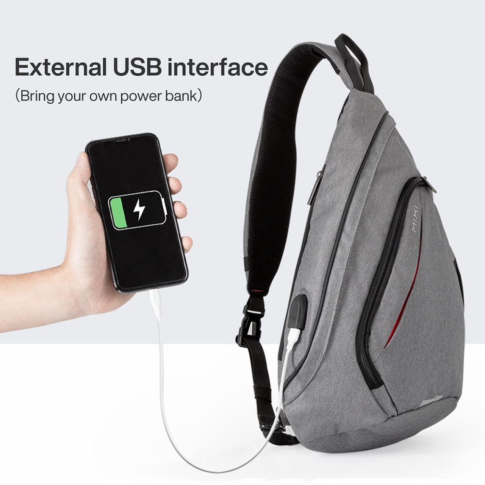 Mixi حقيبة كروس بمنفذ USB مقاومة للماء KM5225 — صورة 3