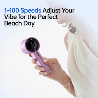 [รุ่นอัปเกรด] JisuLife Pro 1S พัดลมเทอร์โบ พัดลมมือถือ Mini Jet Fan พัดลมพกพาชาร์จแบต ปรับลมแรง 100 ระดับ จอดิจิทัล แบตทนนาน ตั้งโต๊ะ คล้องคอ เสียงเงียบ ลมเย็น ไร้สาย นักเรียน