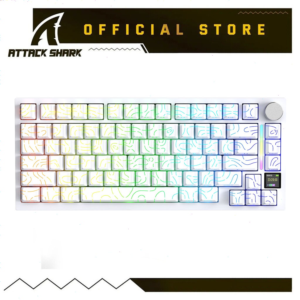ATTACK SHARK X820Ultra คีย์บอร์ดเครื่องกลปะเก็น Tri-mode