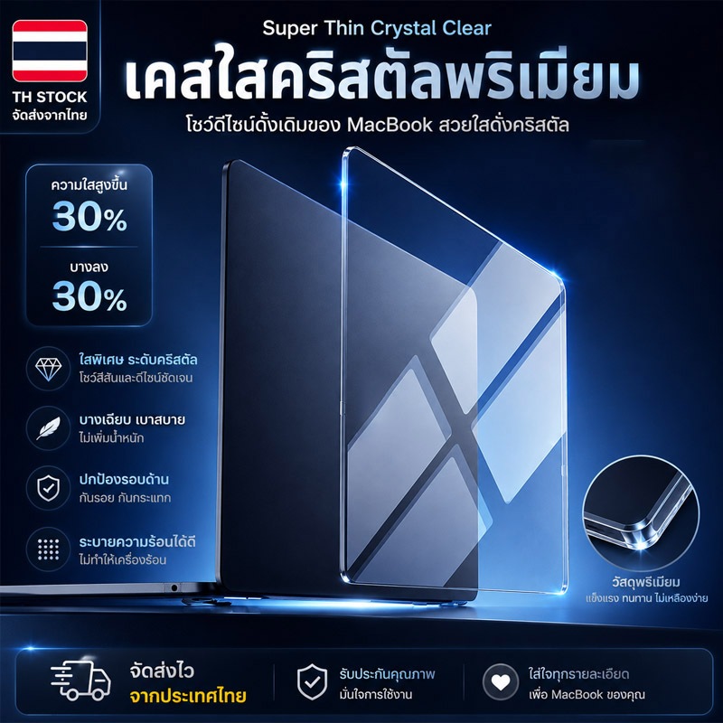 ออกแบบใหม่ Ultra Crystal Midnight สําหรับ Macbook Neo 13 A3404 M4 Air M3 13 15 นิ้ว A3113 A3114 Air M1 A2337 Pro M2 A22338 Super บาง Pro 13 14 16 นิ้ว A2992 Retina 13 ฝาครอบ protector