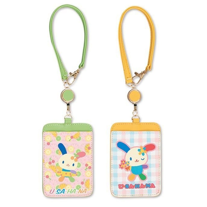 น่ารัก Usahana ID Card Holder Pass Case อะนิเมะกระต่าย Kawaii Card Case ผู้หญิงหนังกระเป๋าสตางค์