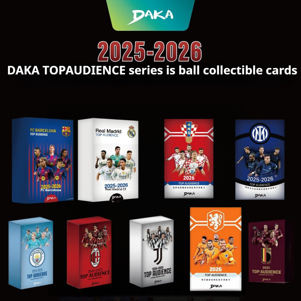 【ส่งด่วนกทม.】DAKA DAKA 2025-26 Game Season TOP AUDIENCE Series Star Card Royal Madrid & Barcelona