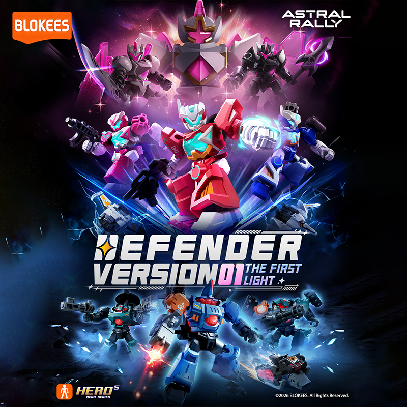 BLOKEES Astral Rally Mini Figure Defender Version 01 Mini Figure Model Kit ชุดโมเดลบล็อกสะสมแสงแรก