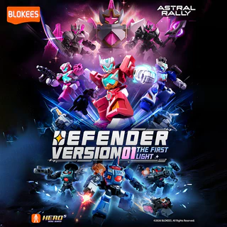 BLOKEES Astral Rally Mini Figure Defender Version 01 ชุดโมเดลบล็อกสะสมแสงแรก