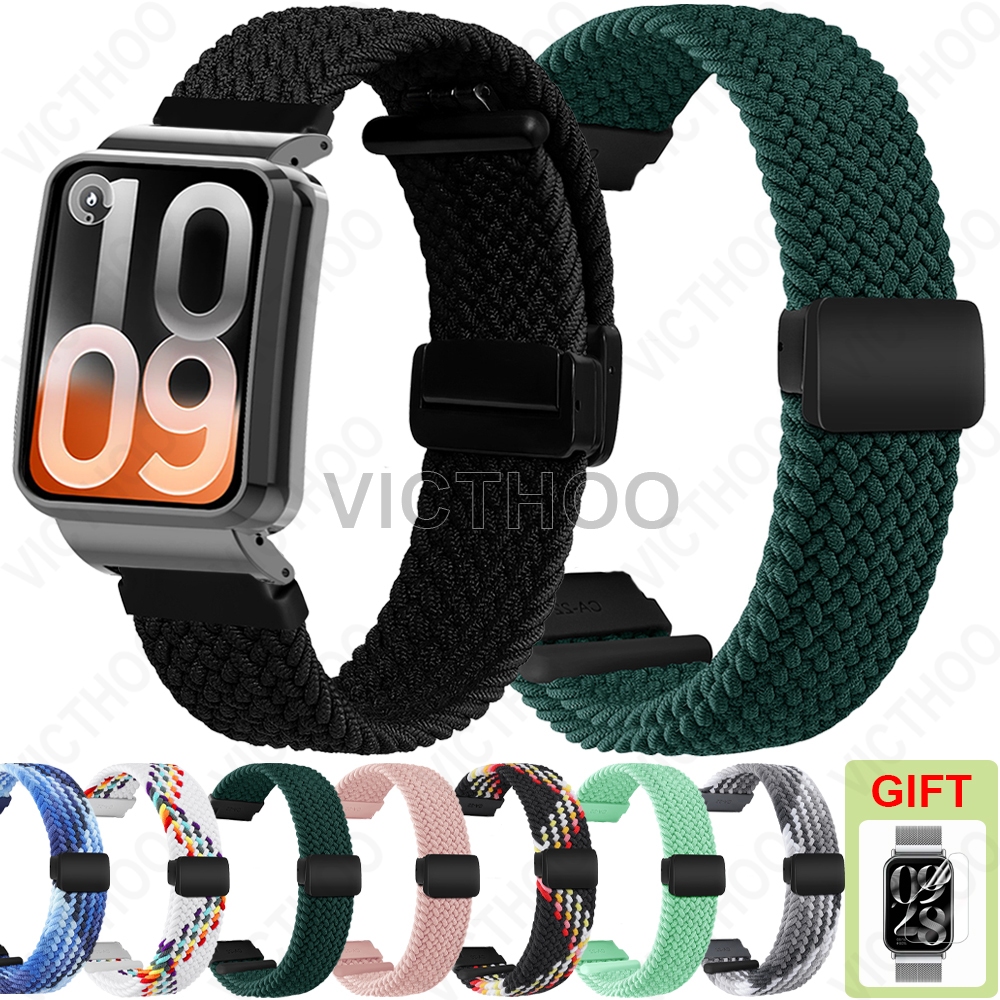 สายรัดไนลอนBreathable Watchbandอุปกรณ์เสริมเปลี่ยนโลหะสําหรับ Xiaomi Smart Band 10 Pro 9 Pro 8 Pro 7 Pro
