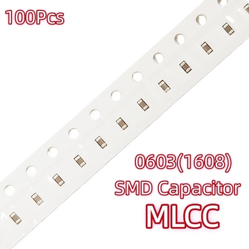 100 ชิ้น 0603 ชิปตัวเก็บประจุ 22pF 47pF 100pF 2.2 nF 4.7 nF 100nF 100nF 10uf 100nf 1uf 2.2 uf 4.7 uf