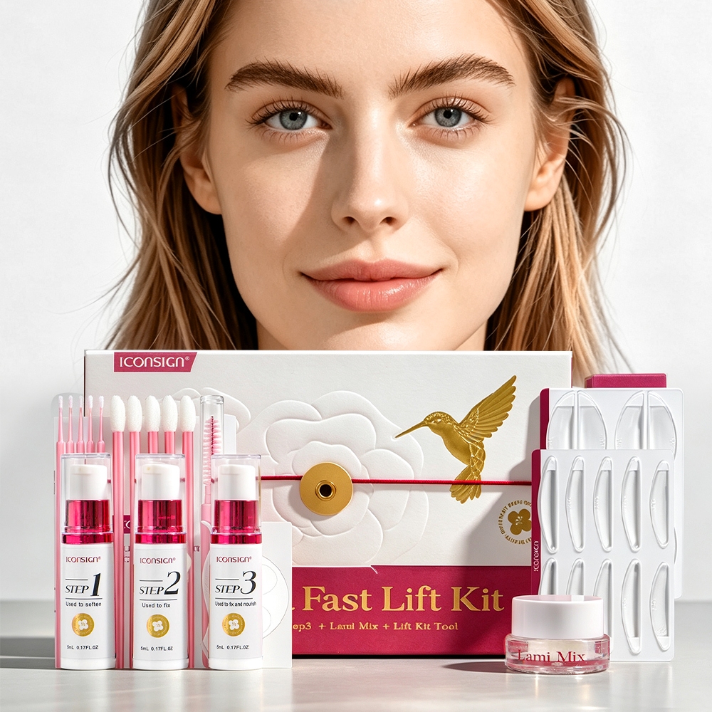 ICONSIGN Eyelash Eyebrow Lift Gentle Fast Camellia Lash Lift Kit กาวฟรี Tga-Free & Bromate-Free บํารุงมืออาชีพ Suite
