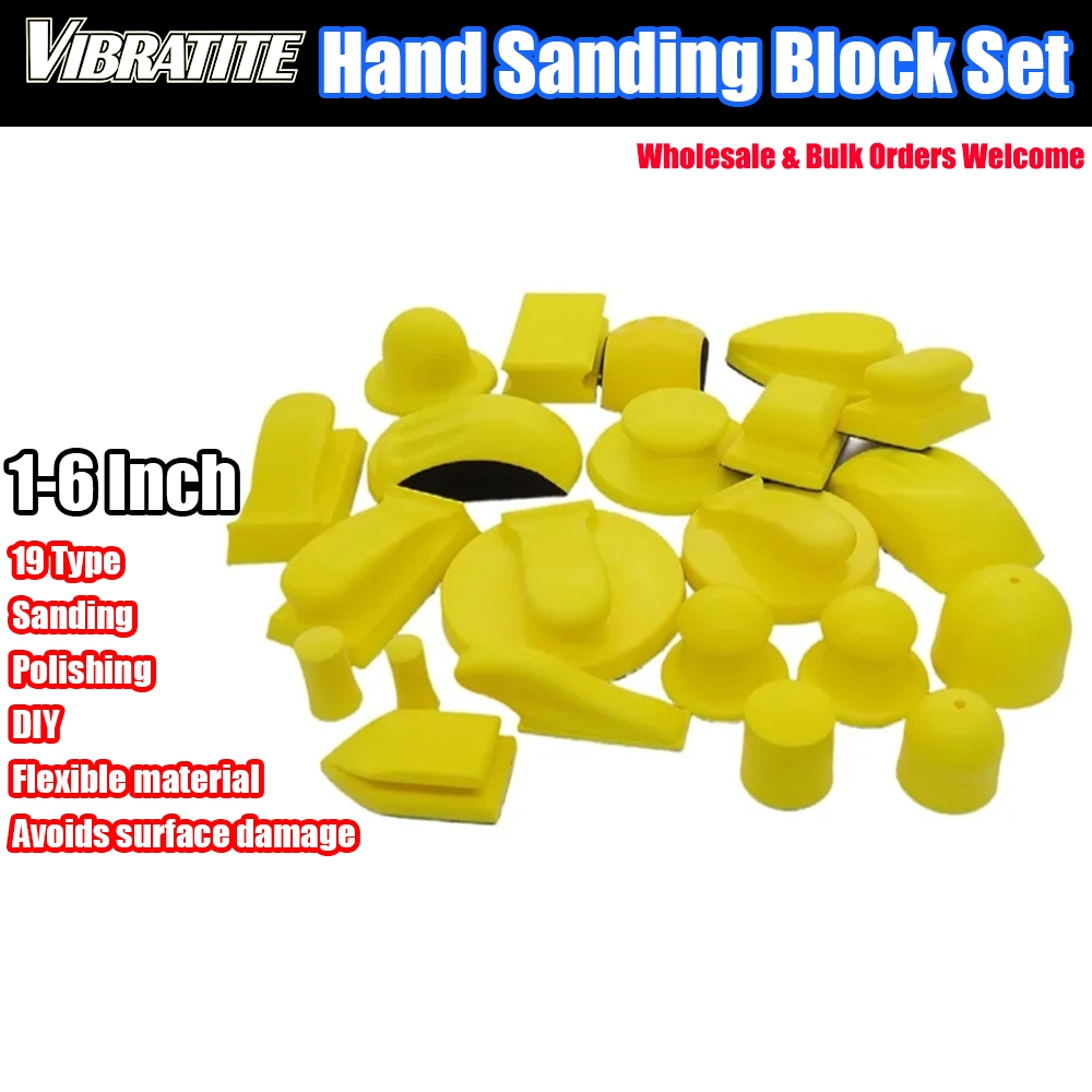 1 ชิ้น PU Hand Sanding Block Backing แผ่นสําหรับ Hook และ Loop Sanding Discs ผู้ถือเฟอร์นิเจอร์ไม้ฟื้นฟู Home Arts รถ DIY เครื่องมือ