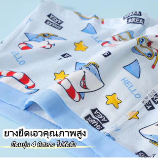 กางเกงในเด็กผู้ชาย 4 ชิ้น - ผ้า Modal ตาข่ายระบายอากาศ เนื้อนุ่มสบาย กันเชื้อแบคทีเรีย 10A กางเกงในเด็ก